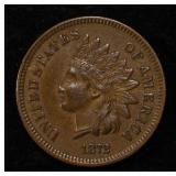 1872 INDIAN CENT AU/BU