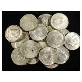(20) 40% SILVER KENNEDY HALF DOLLARS