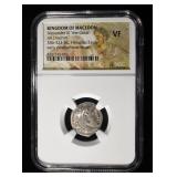 336-323 BC HERACLES/ZEUS AR DRACHM NGC VF