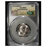 1776-2026-D REVOLUTIONARY WAR QUARTER CAC MS-64