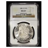 1881-CC MORGAN DOLLAR NGC MS-64+
