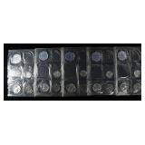 (5) 1964 PARTIAL MINT SETS MISSING 50C & 1 CENT