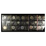 (5) 1961 PARTIAL MINT SETS MISSING 50C & 1 CENT