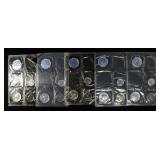 (5) 1960 PARTIAL MINT SETS MISSING 50C & 1 CENT