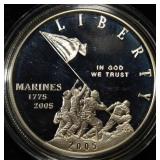 2005-P $1 COMMEM MARINE CORPS PROOF