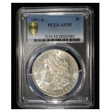 1891-S MORGAN DOLLAR PCGS AU-55