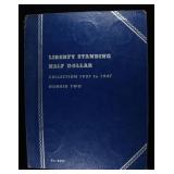 1937-1947 HALF DOLLARS WHITMAN ALBUM W/ 29 COINS