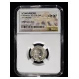 AD 238-244 GORDIAN III AR DENARIUS NGC CH XF