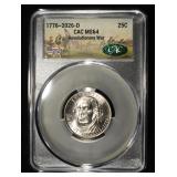 1776-2026-D REVOLUTIONARY WAR QUARTER CAC MS-64