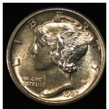 1923-S MERCURY DIME GEM BU