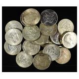 (20) 40% SILVER KENNEDY HALF DOLLARS