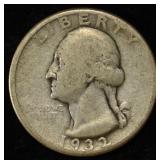 1932-D WASHINGTON QUARTER G/VG