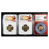 (2) 1975 SPAIN PESETA & 1919 JAPAN 5R NGC GRADED