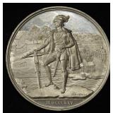 1865 SWISS SHOOTING MEDAL ZURICH, WHITE METAL