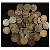(50) INDIAN HEAD CENTS