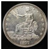 1877 TRADE DOLLAR BU AU