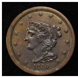 1850 HALF CENT CH AU