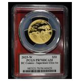 2025-W SUPERMAN 1/2OZ .9999 GOLD PCGS PR70DCAM