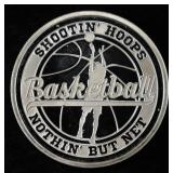 BASKETBALL 1 OZ .999 SILVER ROUND