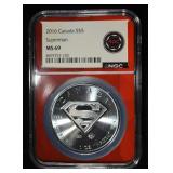 2016 1 OZ SILVER CANADA SUPERMAN NGC MS-69