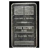 NTR METALS 10 OZ .999 SILVER BAR