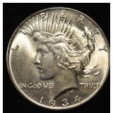 1934 PEACE DOLLAR  CH BU