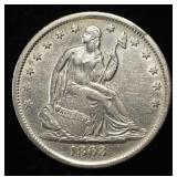 1863-S SEATED LIBERTY HALF DOLLAR AU/BU