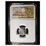 323-317 BC PHILIP III AR DRACHM  NGC F