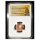 MINT ERROR UNC LINCOLN CENT NGC OFF CENTER BU