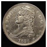 1838 BUST HALF DOLLAR AU/BU