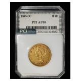 1883-CC $10 LIBERTY GOLD PCI AU/BU