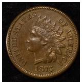 1875 INDIAN CENT CH TO GEM BU
