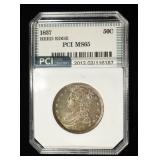 1837 CAPPED BUST HALF DOLLAR REED EDGE PCI GEM BU