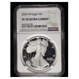 2023-W AMERICAN SILVER EAGLE NGC PF70 ULTRA CAMEO