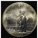 1986-P LIBERTY COMMEM SILVER DOLLAR BU