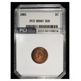 1901 INDIAN CENT PCI SUPERB GEM BU RB