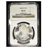 1884-CC MORGAN DOLLAR NGC MS-64