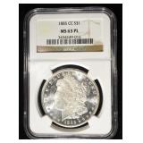 1885-CC MORGAN DOLLAR NGC MS-63 PL