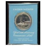 25TH ANNIVERSARY COMMEM MEDAL 92.5% SILVER