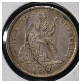 1877-CC LIBERTY SEATED DIME LOVELY ORIG UNC