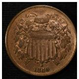 1865 2-CENT PIECE XF/AU