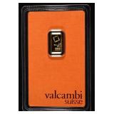 VALCAMBI SUISSE 1G .9999 GOLD BAR