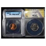 (2) GRADED COINS