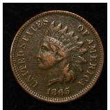 1865 INDIAN CENT XF