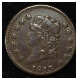 1813 CLASSIC HEAD LARGE CENT LOVELY ORIG AU
