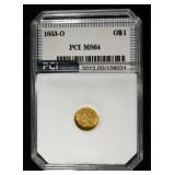 1853-O $1 GOLD T1 PCI CH/GEM BU