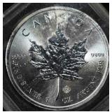 2014 MAPLE LEAF $5 1 OZ .999 SILVER ROUND