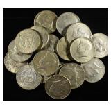 (20) 40% SILVER KENNEDY HALF DOLLARS