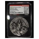 2025 2 OZ SILVER CAMEROON MERMAIDS BLACK NGC MS-70