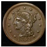 1853 LARGE CENT AU